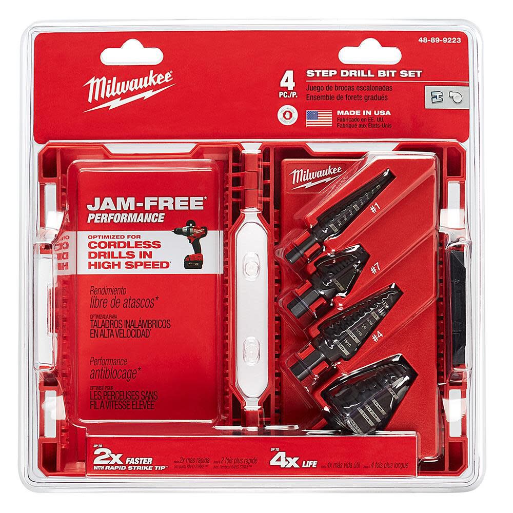 Milwaukee 4-Piece Step Drill Bit Set, large image number 8