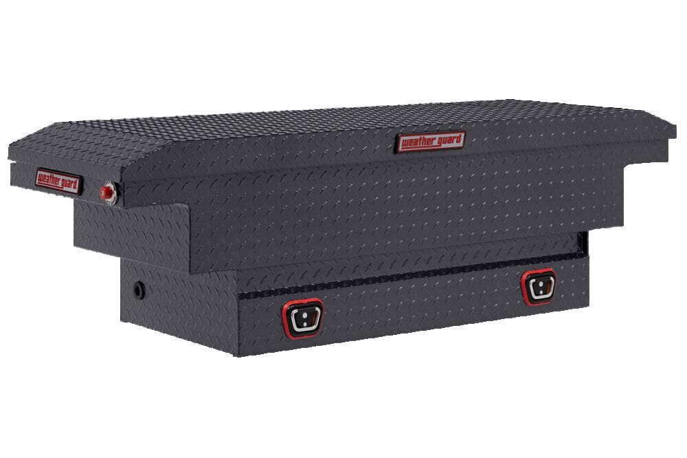 Weather Guard Saddle Truck Tool Box Aluminum Low Profile Gunmetal Gray, large image number 1
