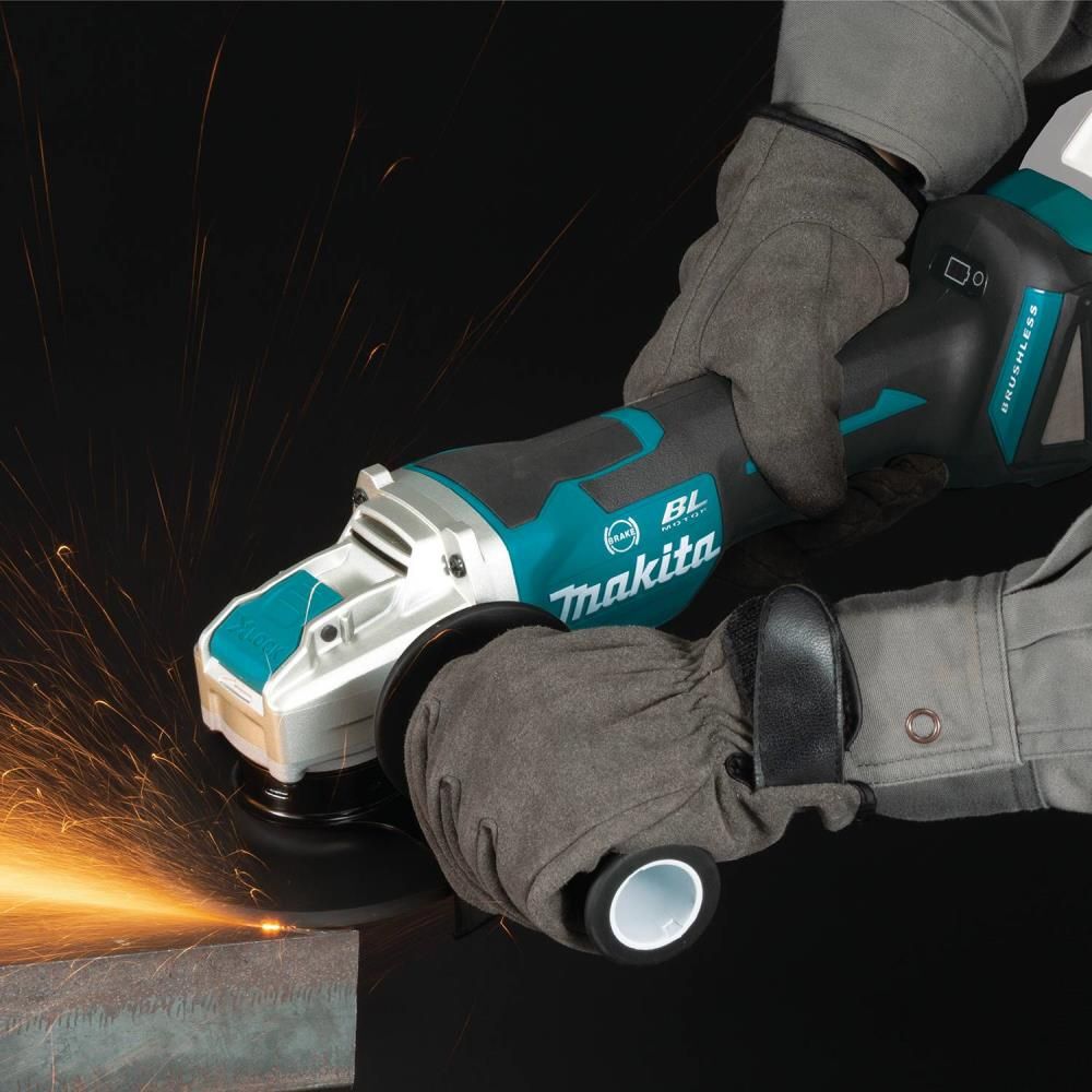 Makita Promotional 18V LXT 4-1/2 / 5in Paddle Switch X-LOCK Angle Grinder with AFT (Bare Tool), large image number 2