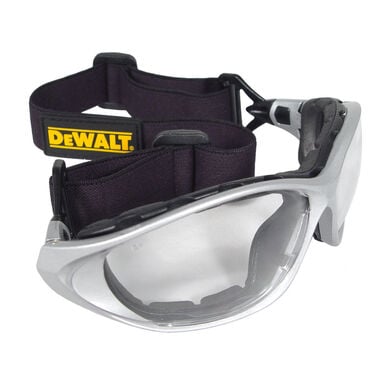 DEWALT Framework Safety Glasses with Interchangeable Temples & Elastic Head Strap Clear Anti-Fog Lens, large image number 0