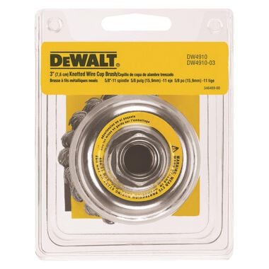 DEWALT 3-in x 5/8 to 11-in Cup Brush - Knotted, large image number 3
