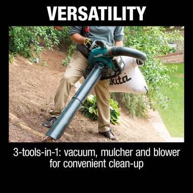Makita 18V X2 (36V) LXT Lithium-Ion Brushless Cordless Blower Kit with Vacuum Attachment Kit (5.0Ah), large image number 4