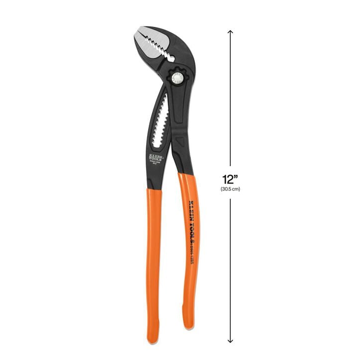 Klein Tools 12 Inch Straight Jaw Quick-Adjust Pump Pliers, large image number 4