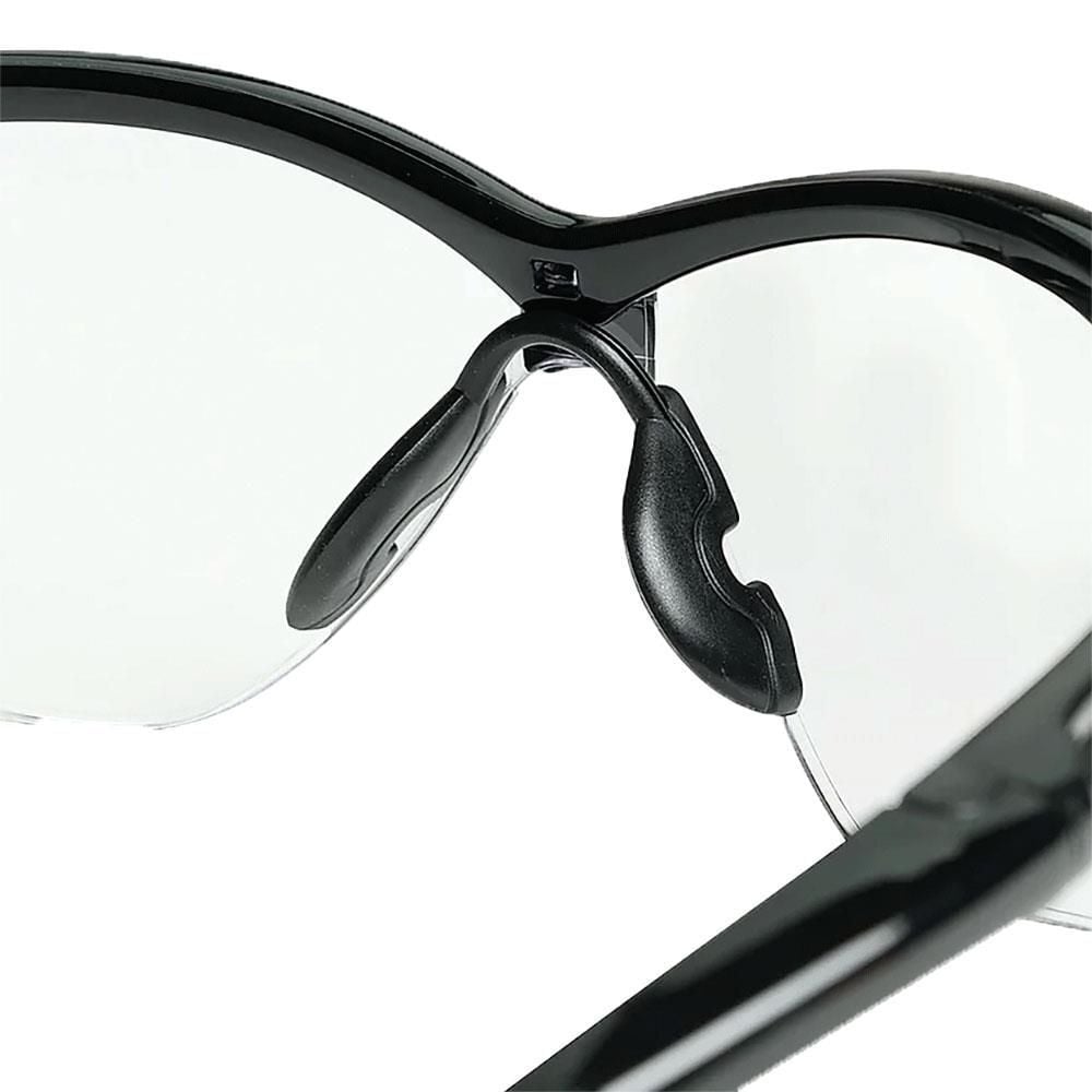 Jackson Safety Lightweight Ultra-Strong SG Safety Glasses with Soft Touch Temples and Flexible Nose Piece Anti-Fog Coating Clear Lens Black Frame 1 Pair, large image number 2