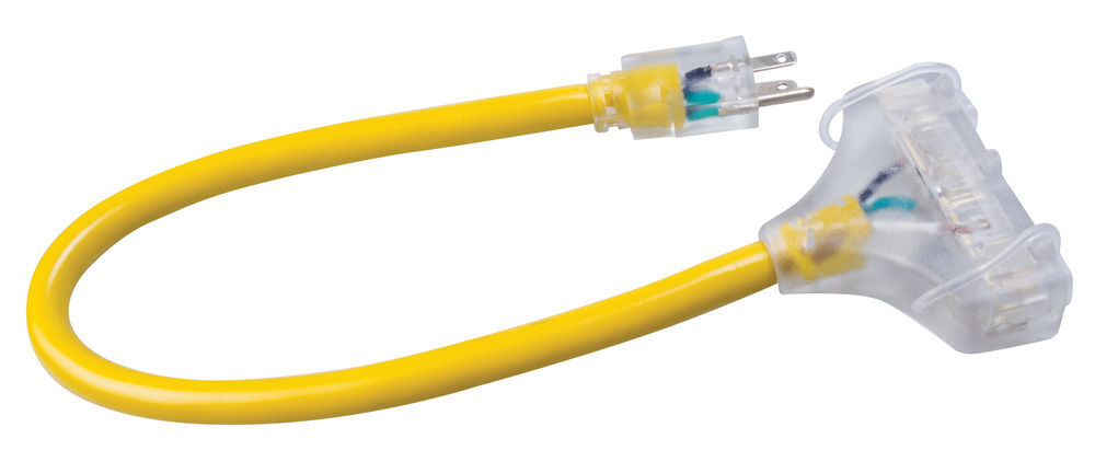 Southwire SEOW Tri-Source Polar/Solar Extension Cord 2 Ft 12/3 Yellow, large image number 2