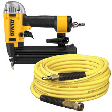 Ved navn klient sund fornuft DEWALT 18 Gauge Brad Nailer & 1/4" x 50' Air Hose DWFP12233DWFP1450D from  DEWALT - Acme Tools
