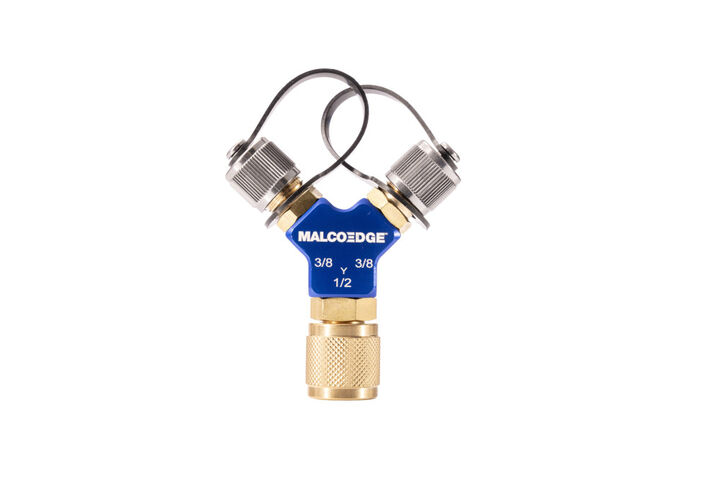 Malco Products Hi-Flow Y Branch 1/2 Inch x 3/8 Inch x 3/8 Inch, large image number 1