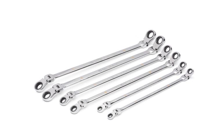GEARWRENCH Ratcheting Wrench 90 Tooth 12 Point Metric GearBox Double Flex 6pc Set, large image number 5