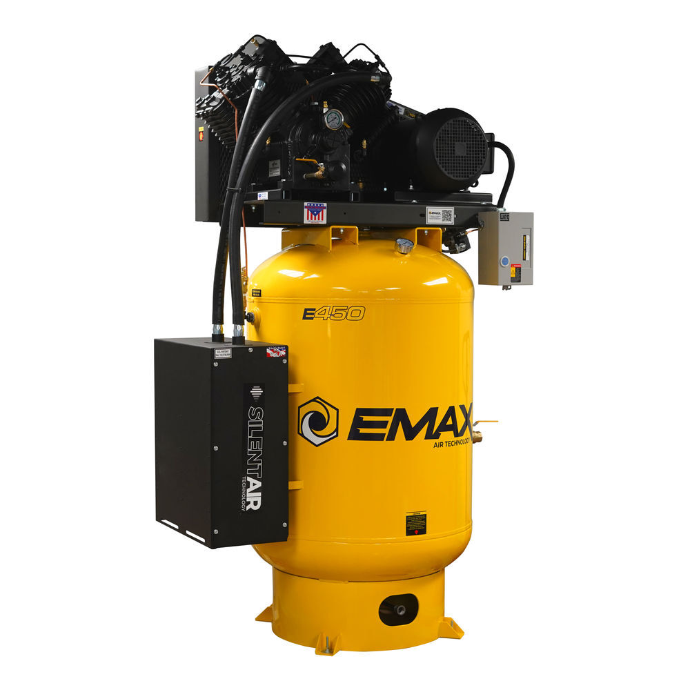 EMAX 208V 10HP 3PH 120 Gallon Vertical Air Compressor, large image number 1