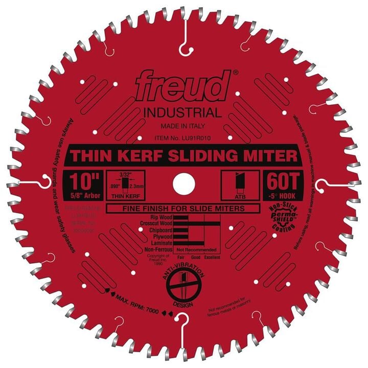 Freud 10in Thin Kerf Sliding Compound Miter Blade with Perma-SHIELD Coating, large image number 0