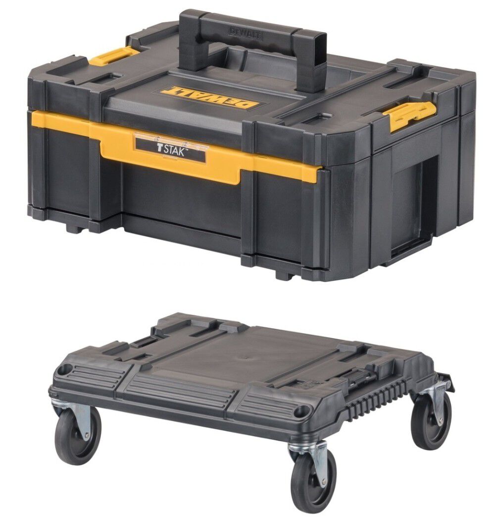 DEWALT TSTAKIII Single Deep Drawer & TSTAK 4 HeavyDuty Wheel Cart Bundle – DEW000011349