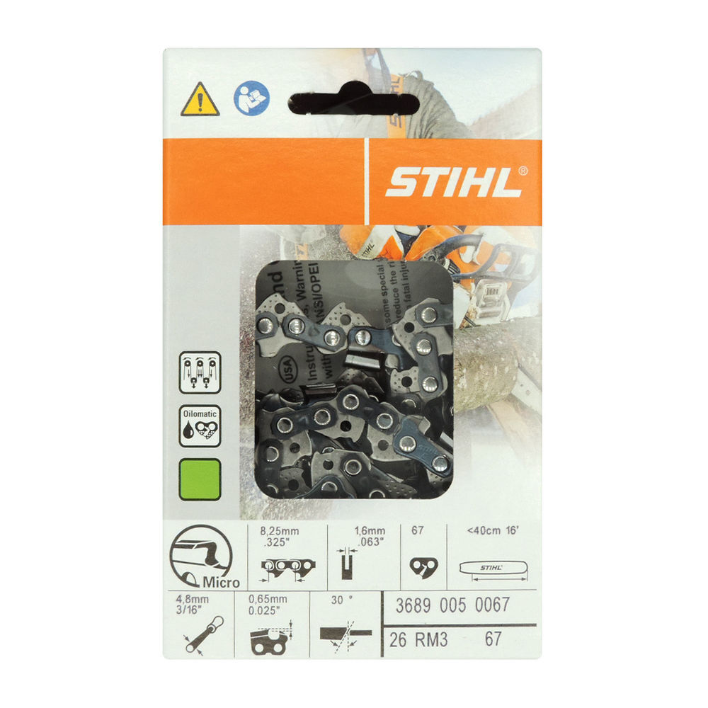 Stihl 16in Oilomatic Rapid Micro 3 26RM3-67E Saw Chain, large image number 4