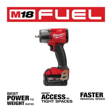 Milwaukee M18 FUEL 3/8inch Mid Torque Impact Wrench with Friction Ring Kit, large image number 2