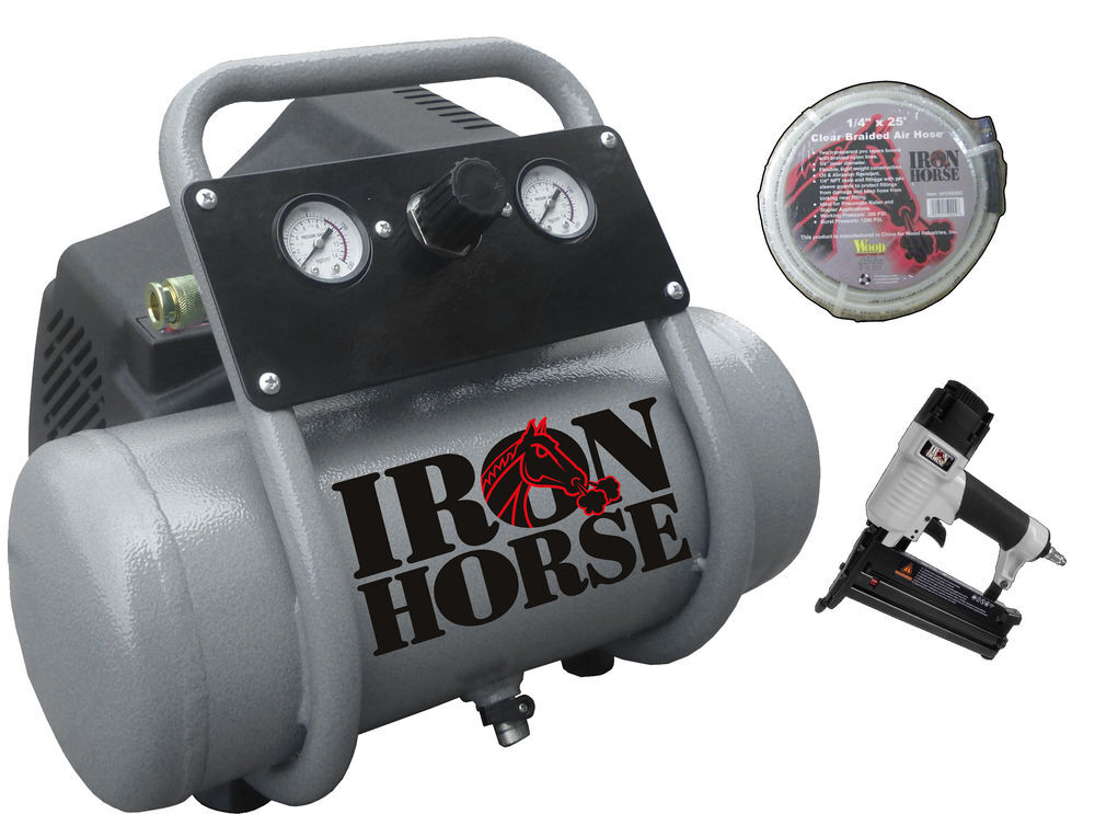 Iron Horse 2 Gallon 1HP Hot Dog Air Compressor with Accessory Kit, large image number 3