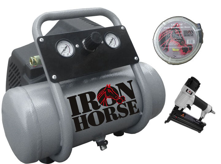 Iron Horse 2 Gallon 1HP Hot Dog Air Compressor with Accessory Kit, large image number 2