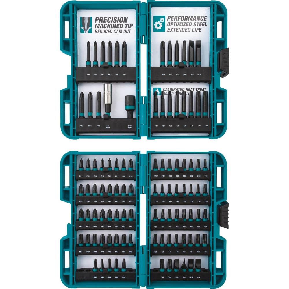 Makita 18V LXT Impact Driver Lithium Ion Sub Compact Brushless Cordless (Bare Tool) & ImpactX 100 pc. Driver Bit Set Bundle, large image number 3