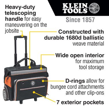 Klein Tools Tradesman Pro Rolling Tool Bag, large image number 1