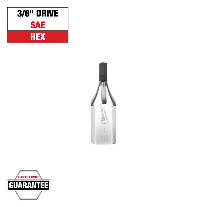 Milwaukee 3/8 Inch Drive 5/32 Inch Hex Bit Socket, large image number 8