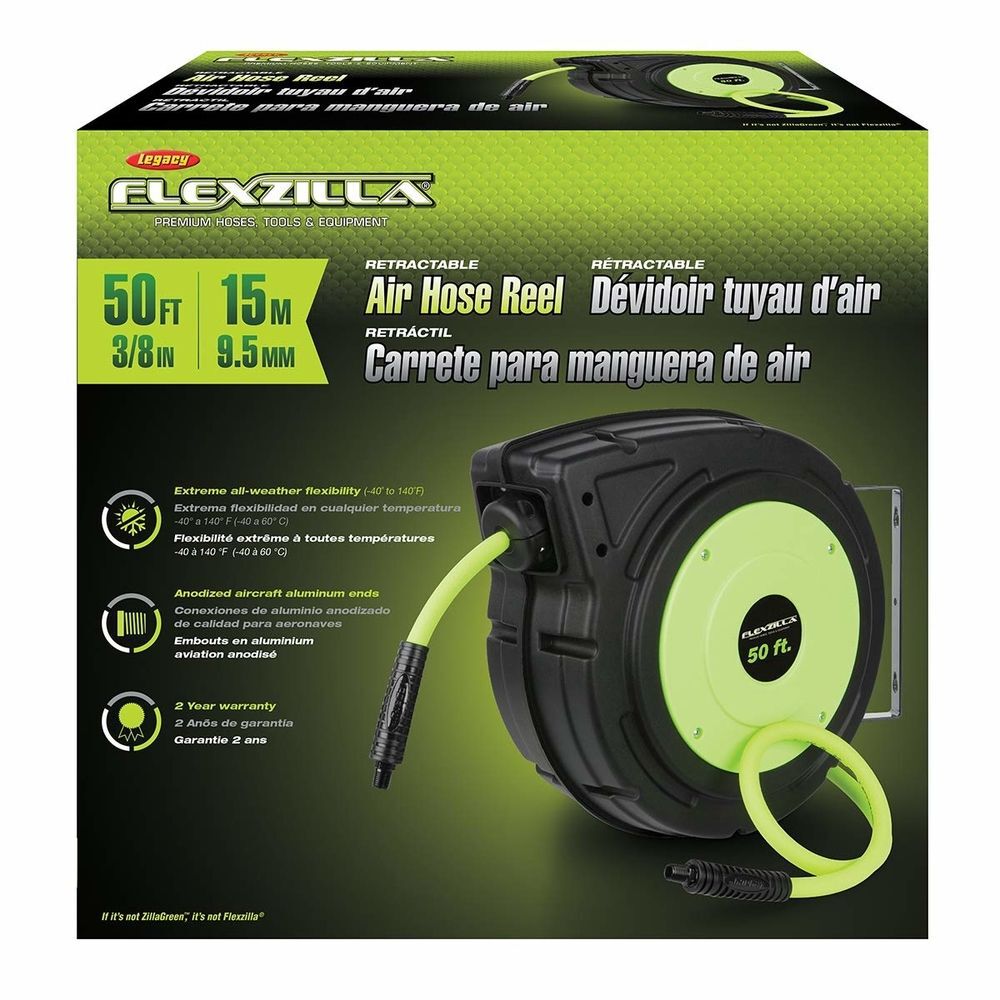 Flexzilla Enclosed Plastic Air Hose Reel 3/8 x 50, large image number 2