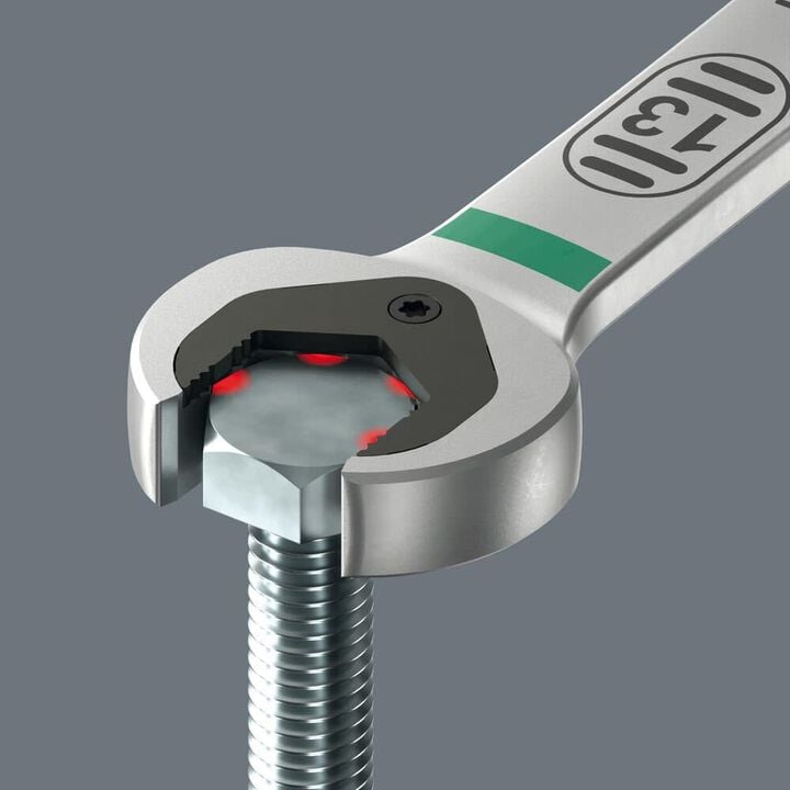 Wera Tools 6007 Joker 24.2 x 21 x 205 mm Long Design SB Ring Ratchet Spanner, large image number 4