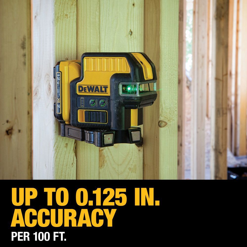 DEWALT 12 V 5 Spot Cross Line Green Laser DW0825LG Acme Tools