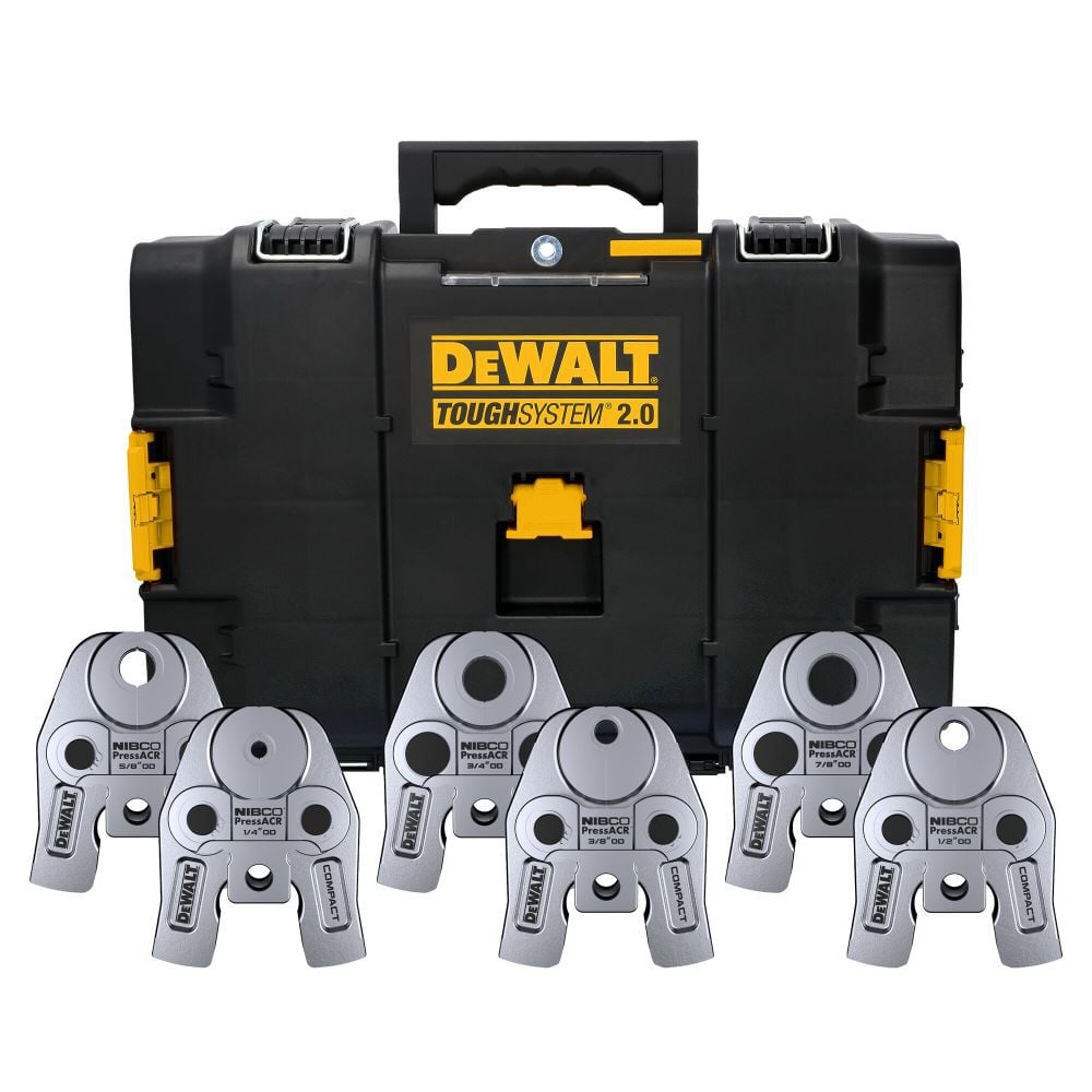 DEWALT 1/4 Inch to 7/8 Inch Compact NIBCO PressACR Press Jaw Kit – DCE214K