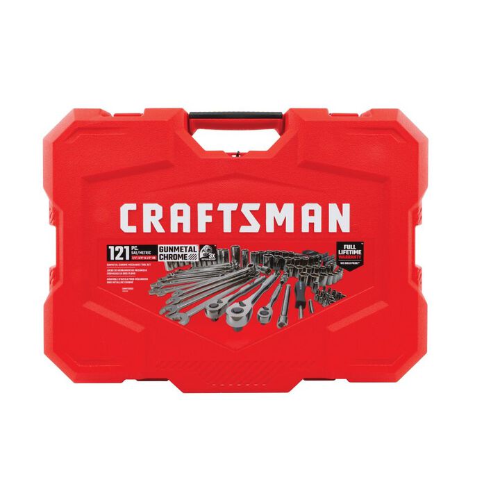 CRAFTSMAN Gunmetal Chrome Mechanics Tool Set, 121pc, large image number 10