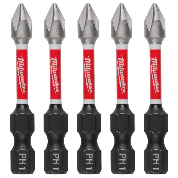 Milwaukee SHOCKWAVE 2 in. PH1 Impact Driver Bits 5PK, large image number 9