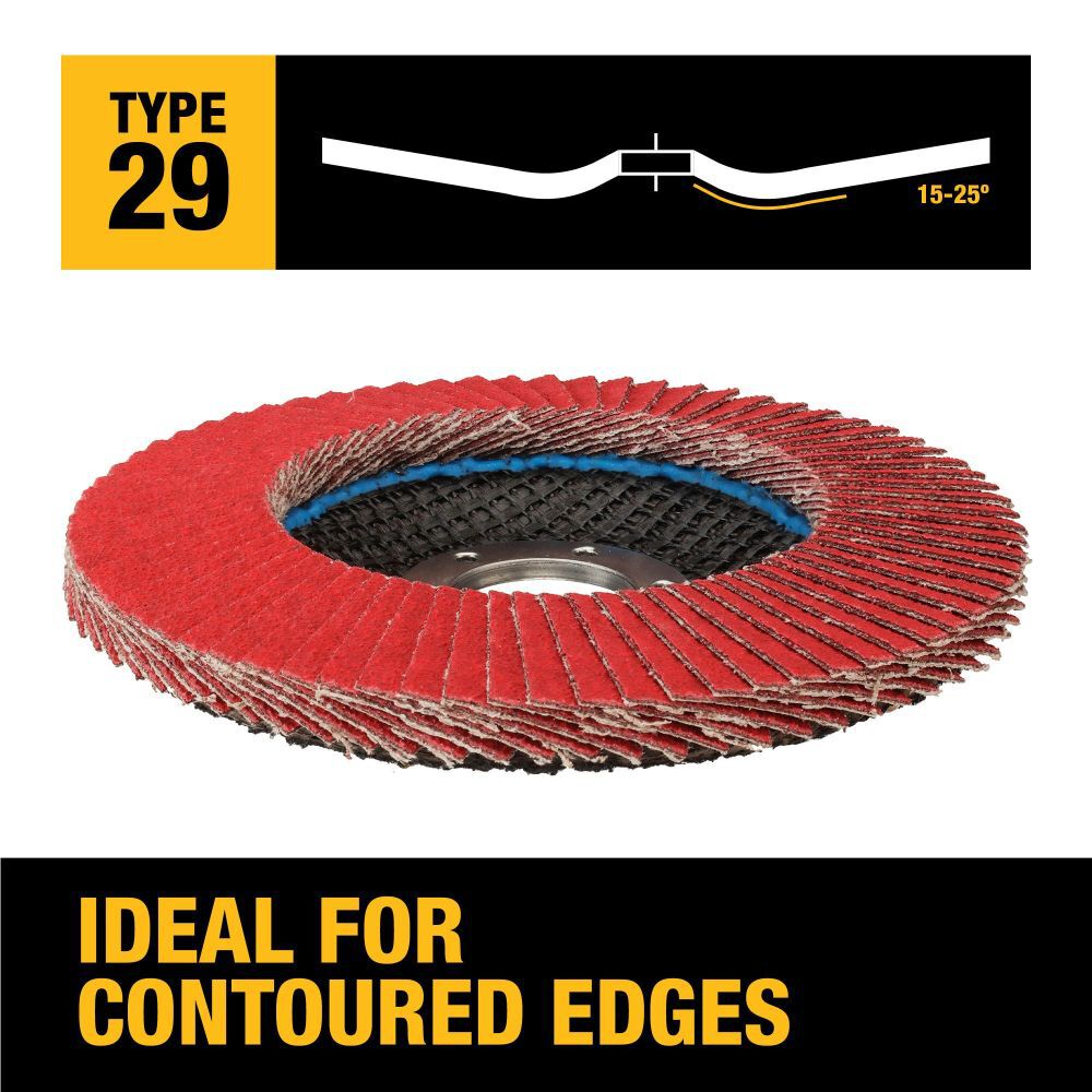 DEWALT 4 1/2in X 7/8in 80G T29 XP Ceramic Flap Disc, large image number 3