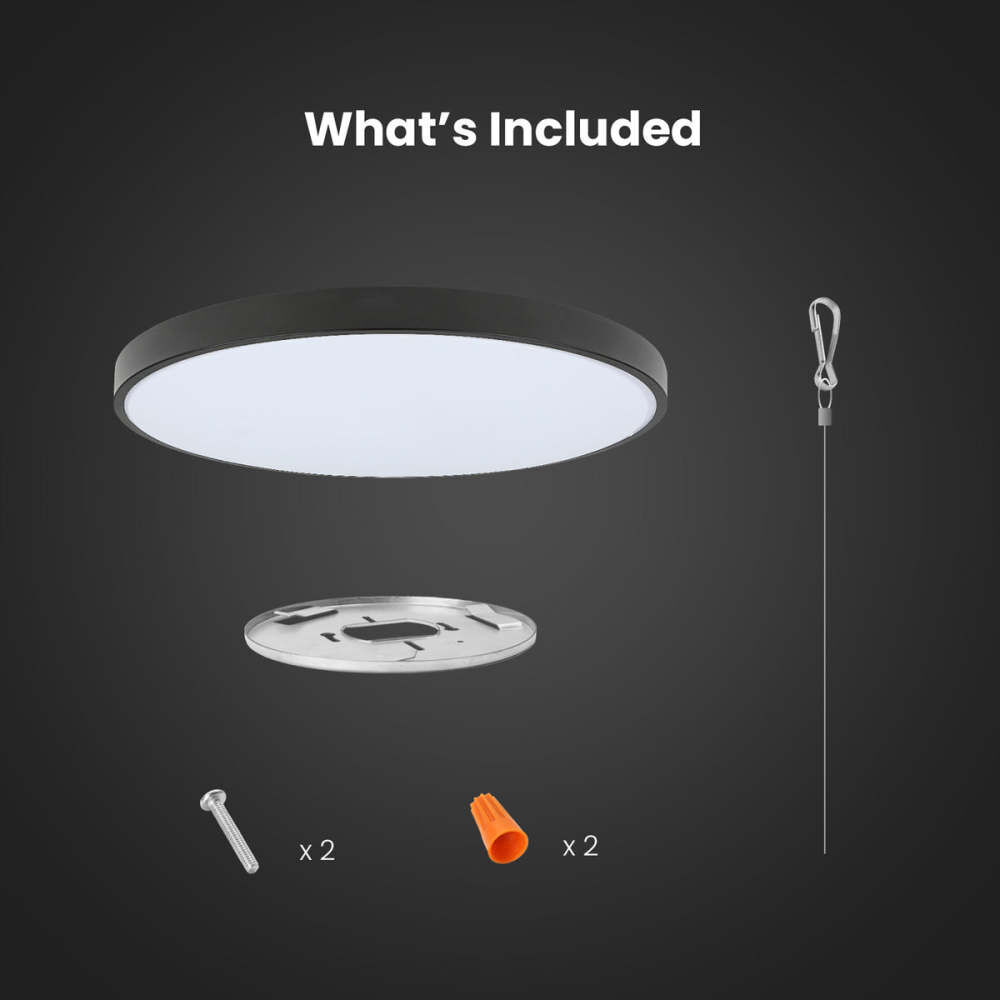Feit Electric 15 Inch x 2-7/10 Inch 30W 1600 Lumens LED Ceiling Fixture Black, large image number 7