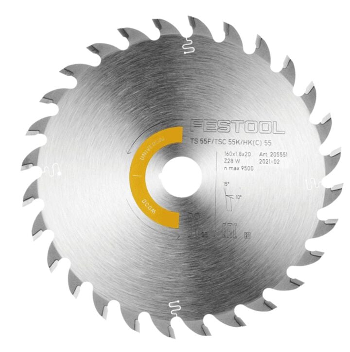 Saw Blade 28 Tooth Universal Wood for TSC 55 K