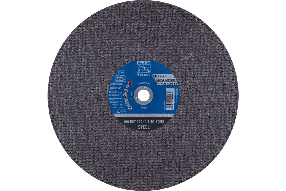 Pferd Portable Cut-Off Wheel, 14 Inch x 1/8 x 20mm, SG STEEL, T1, Aluminum oxide, large image number 1