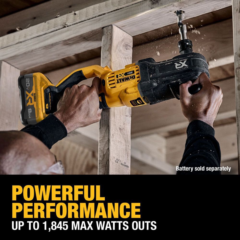 DEWALT 20V MAX XR 7/16 Inch Stud & Joist Drill (Bare Tool), large image number 4