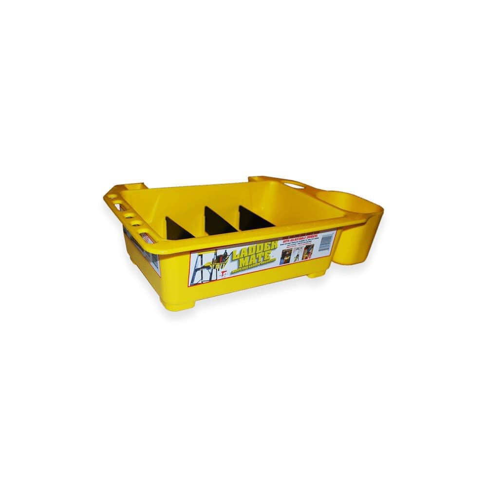 Rack-A-Tiers Ladder Mate Plastic Caddy Tool and Accessories Tray, Yellow, large image number 2
