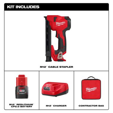 Milwaukee M12 Cable Stapler Kit 2448-21 - Acme Tools 