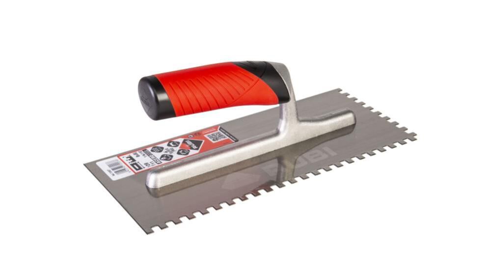 Rubi Tools Steel Notched Trowel 11in 1/4in x 1/4in, large image number 1