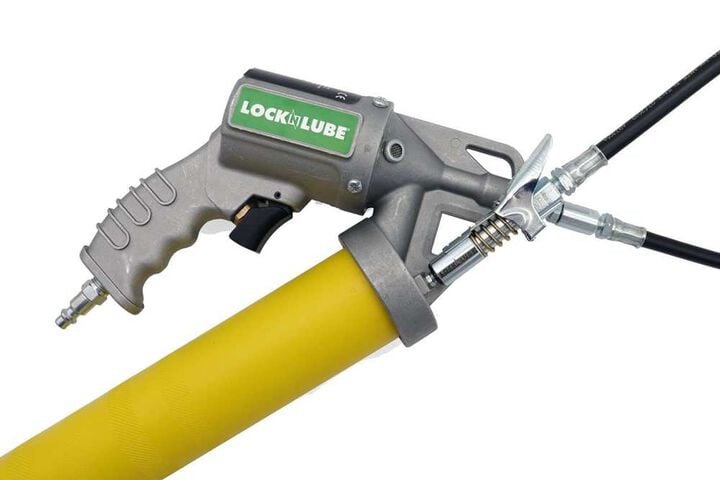 Lock N Lube 1/8 Inch NPT Silver/Yellow 2-in-1 Pneumatic Grease Gun Kit, large image number 3