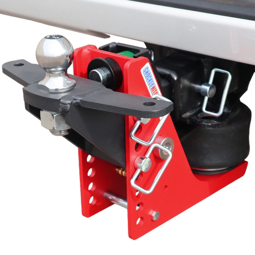 Shocker Hitch 14K 2 Inch Air Receiver Hitch & Raised Sway Bar Tab Ball Mount 2 Inch Hitch Balls, large image number 2