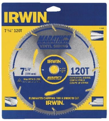 Irwin Saw Blade 7-1/4 In. 120T Vinyl Cutting Card, large image number 0