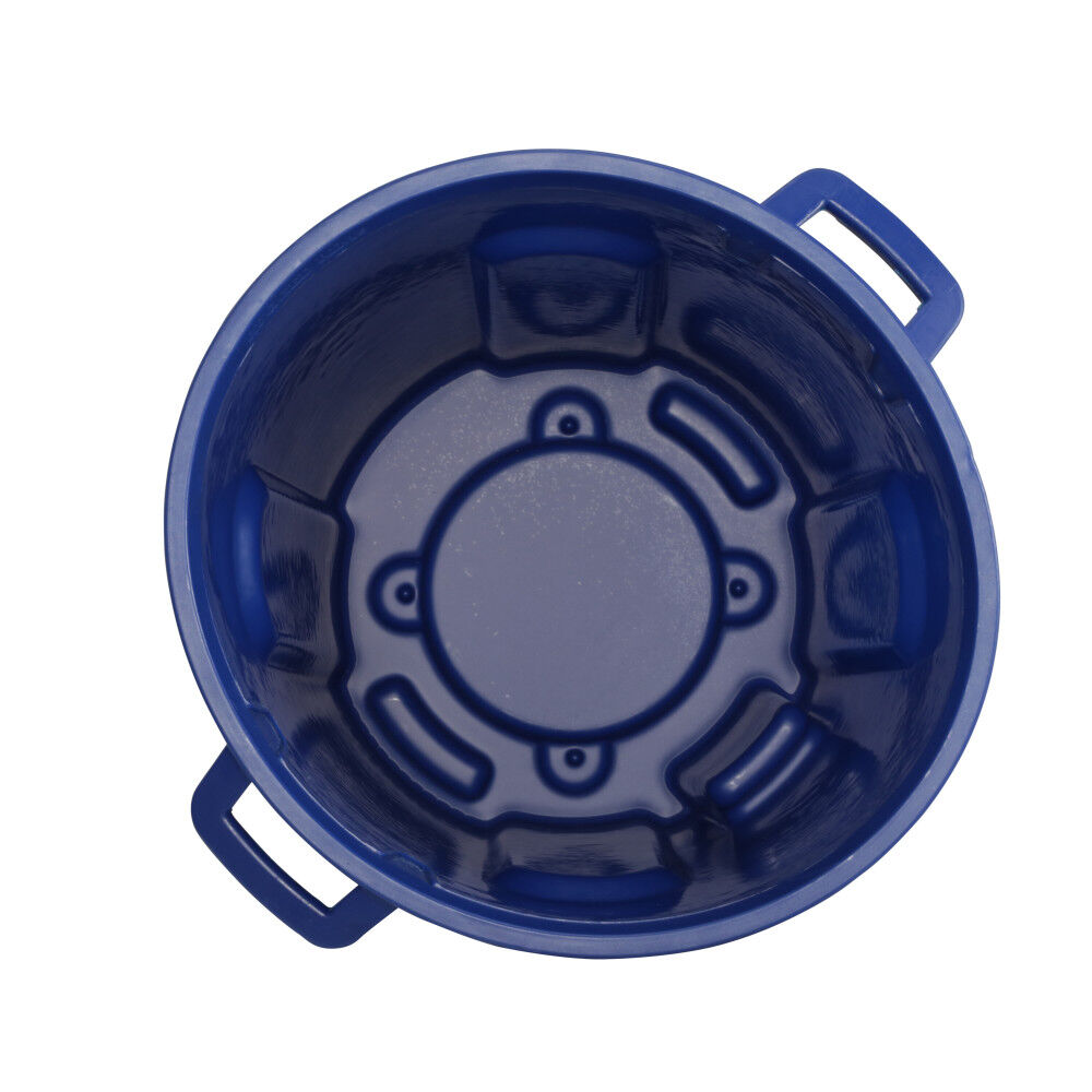 Toter 32 Gallon Round Trash Can with Lift Handle Blue, large image number 5