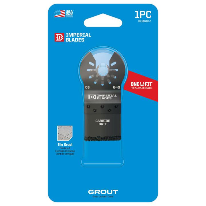 Imperial Blades IBOA640-1 One Fit 1-1/4in Carbide Grit Plunge Cut Blade 1PC, large image number 1