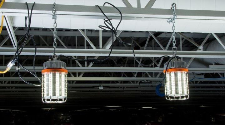 Bergen Industries 60 watt High Bay LED luminaire Temporary Plug-in Work Light Fixture 7500 lm 5000K Stainless Steel Cage, large image number 8