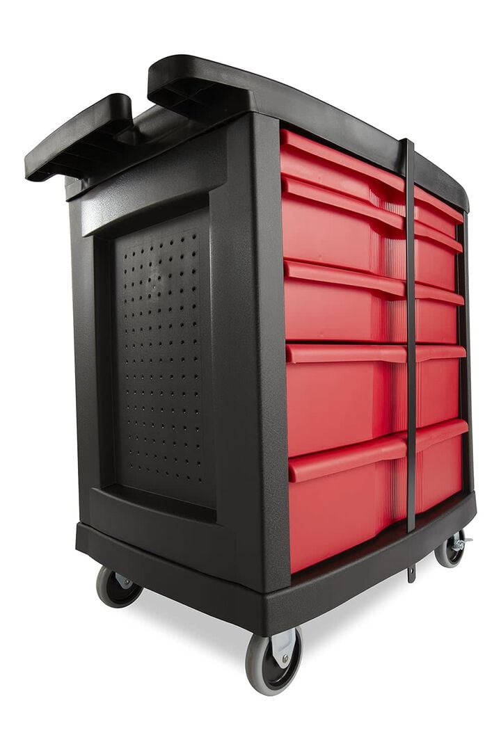 Rubbermaid 250 Lbs Plastic 5-Drawer Mobile Work Center, large image number 2