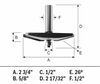 Bosch 2 3/4in x 5/8in Carbide Tipped Traditional Raised Panel Router Bit, small image number 2
