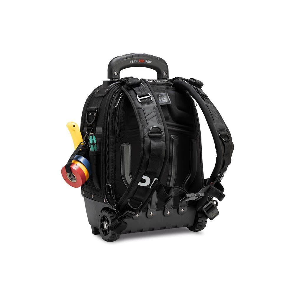 Veto Pro Pac 50 Lbs Blackout Zippered Compact Wheeled Tech Tool Backpack, large image number 15