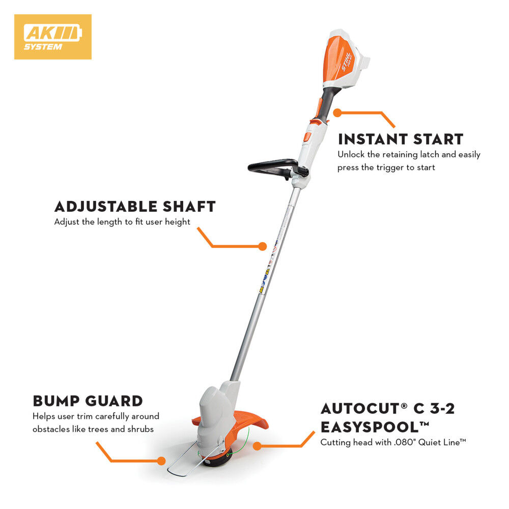 Stihl FSA 57 Cordless Battery Powered Trimmer Bare Tool 4522 011