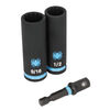 Spyder 3/8 Inch Drive Deep SAE Impact Socket Set with Adapter, 3 Pieces, small image number 1