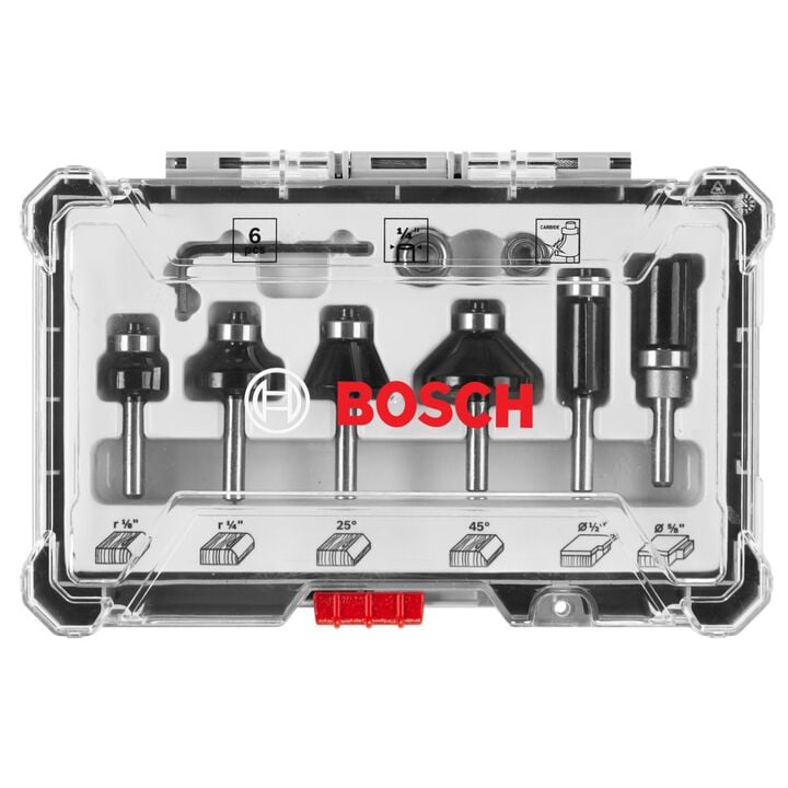 Bosch Carbide Tipped Trim & Edging Router Bit Set 6pc, large image number 2