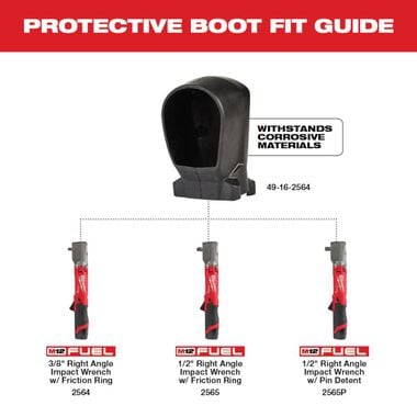 Milwaukee M12 FUEL Right Angle Impact Wrench Protective Boot, large image number 1