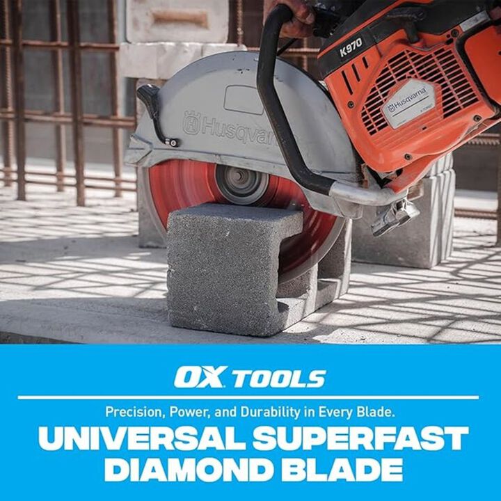 Ox Tools Pro Universal 14 Inch Turbo Rim Diamond Blade for Precision Cuts in Concrete, Metal, and Stone, large image number 3